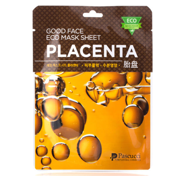 Маска с экстрактом фитоплаценты Pascucci Good Face Eco Mask Sheet Placenta 10 шт. Amicell Корея